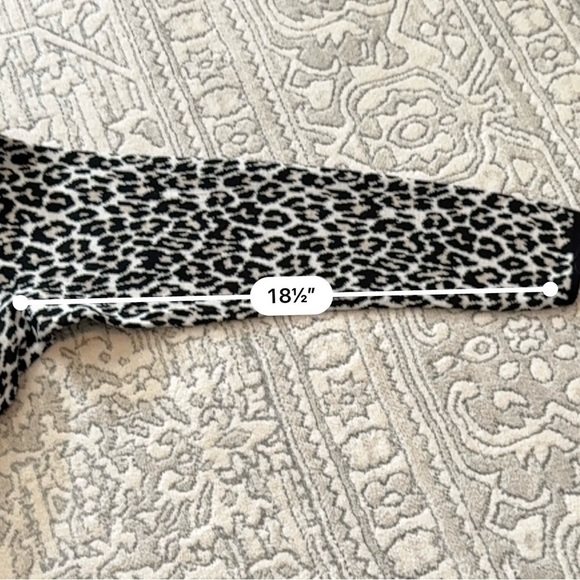 LANDS’ END Supima Cotton Animal Print Button Down Cardigan Sweater Plus Size 1X - Picture 7 of 10